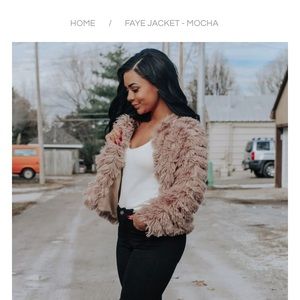 Brand new faux fur jacket